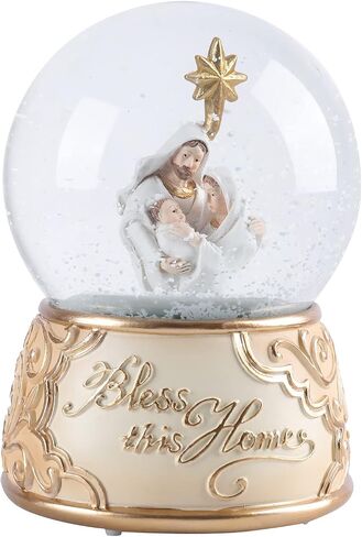 Christmas Snow Globe, Nativity Musical Color Change Lighted Tabletop for Christmas Decorations Home Décor Kids' Gift in Saudi Arabia