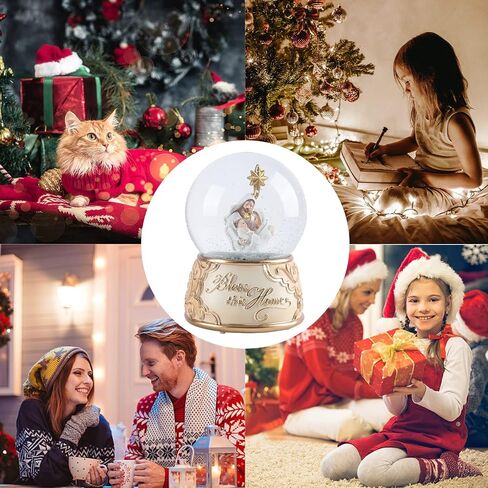 Christmas Snow Globe, Nativity Musical Color Change Lighted Tabletop for Christmas Decorations Home Décor Kids' Gift in Saudi Arabia
