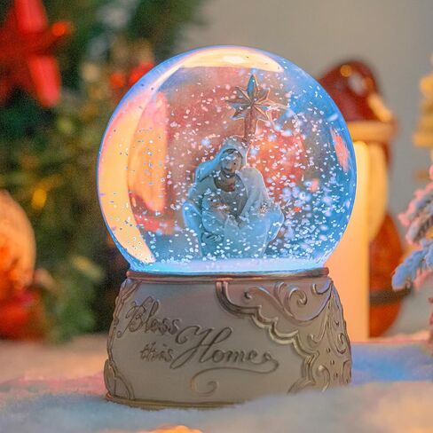 Christmas Snow Globe, Nativity Musical Color Change Lighted Tabletop for Christmas Decorations Home Décor Kids' Gift in Saudi Arabia