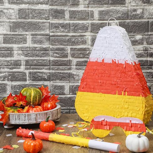 Lenwen Halloween Candy Corn Piñata Halloween Piñata كبيرة مع عصا معصوب العينين وديكورات الحفلات من أجل لعبة عيد الميلاد وديكور الحفلات بطابع الهالوين in Saudi Arabia