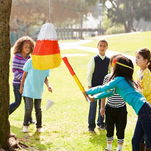 Lenwen Halloween Candy Corn Piñata Halloween Piñata كبيرة مع عصا معصوب العينين وديكورات الحفلات من أجل لعبة عيد الميلاد وديكور الحفلات بطابع الهالوين in Saudi Arabia
