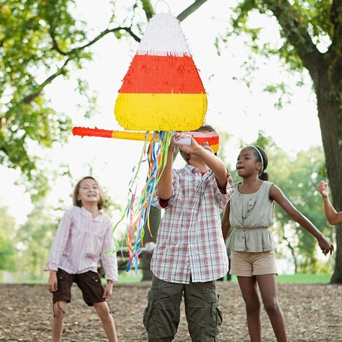 Lenwen Halloween Candy Corn Piñata Halloween Piñata كبيرة مع عصا معصوب العينين وديكورات الحفلات من أجل لعبة عيد الميلاد وديكور الحفلات بطابع الهالوين in Saudi Arabia