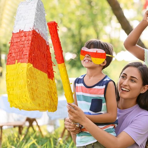 Lenwen Halloween Candy Corn Piñata Halloween Piñata كبيرة مع عصا معصوب العينين وديكورات الحفلات من أجل لعبة عيد الميلاد وديكور الحفلات بطابع الهالوين in Saudi Arabia