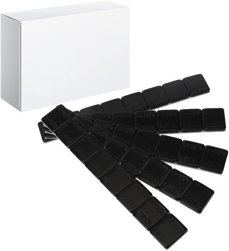 Aain 1/4oz، 0.25oz، أسود، عصا لاصقة على أوزان العجلات، نوع EasyPeel للسيارات والشاحنات وسيارات الدفع الرباعي والدراجات النارية، ملف تعريف منخفض، 72oz/Box، جودة الولايات المتحدة، (288 قطعة) in Kuwait