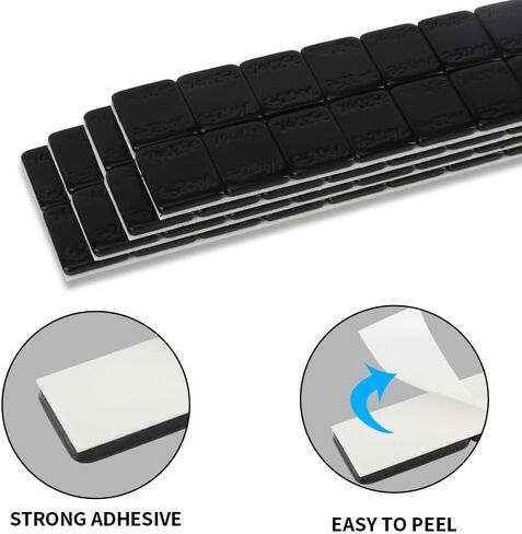 Aain 1/4oz، 0.25oz، أسود، عصا لاصقة على أوزان العجلات، نوع EasyPeel للسيارات والشاحنات وسيارات الدفع الرباعي والدراجات النارية، ملف تعريف منخفض، 72oz/Box، جودة الولايات المتحدة، (288 قطعة) in Kuwait