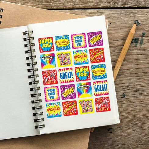 Carson Dellosa Winning Words Motivational Sticker Sheet Set, 216 Stickers - 24 Sheets of 9 Stickers for Homework, Tests, Assignments, and Rewards, Great Motivational Aid for Classroom or Homeschool in Saudi Arabia