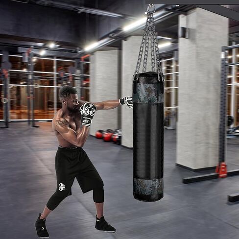 BeneLabel 2Pcs Black Heavy Duty Hanging Chains with 4 Carabiners, Hanging Kits Hammock Chair Hardware for Indoor Outdoor Playground Hanging Chair Hammock Punching Bags, 1000 LB Capacity in Kuwait