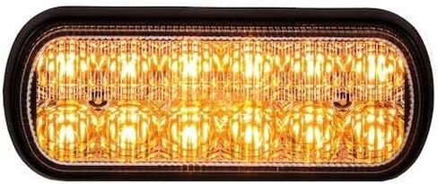 Buyers Products 8891600 Dual Row LED Strobe Light, Amber, 5.5 Inch, 12 LEDs w/ 12 Flash Patterns, Warning Lights For Trucks, Trailers & Utility Vehicles in Saudi Arabia