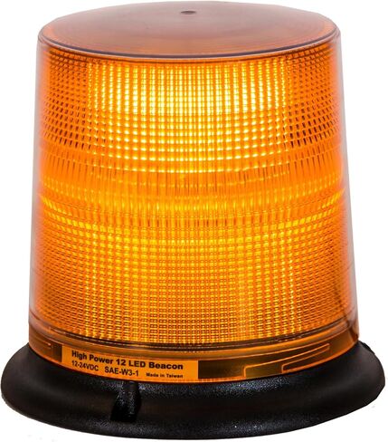 Buyers Products SL696A LED Beacon Light, 6.5" x 6.5", 12" Blunt Cut Lead, Permanent Mount, Strobe Lights for Trucks, Emergency Lights for Vehicles in Saudi Arabia