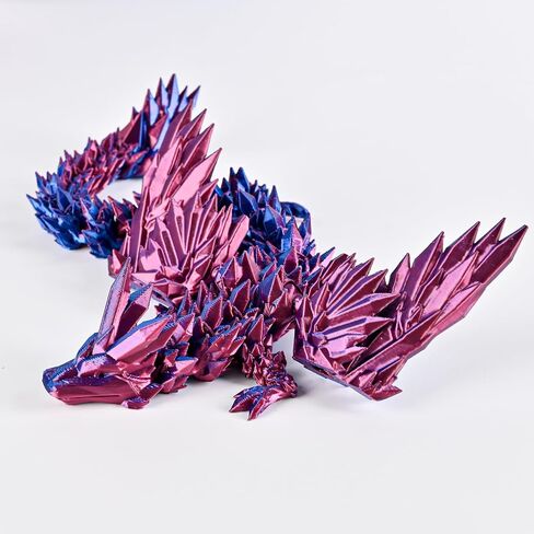 3D Printed Dragon Egg, Easter Dragon Eggs with Dragon Inside, Articulated Flexible 3D Printed Dragon in Egg Fidget Toy, Easter Basket Stuffers for Kids (Black&Red) in Saudi Arabia