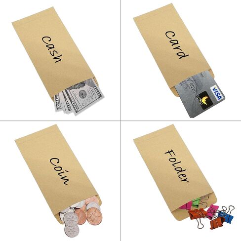 Officeva- #7 Money Envelopes for Cash, 6.5" x 3.5",100 Pack, Cash Envelopes, Small Envelopes for Money,100 Envelopes Money Saving Challenge, Money Saving Envelopes, Money Envelopes for Cash Budgeting in Saudi Arabia