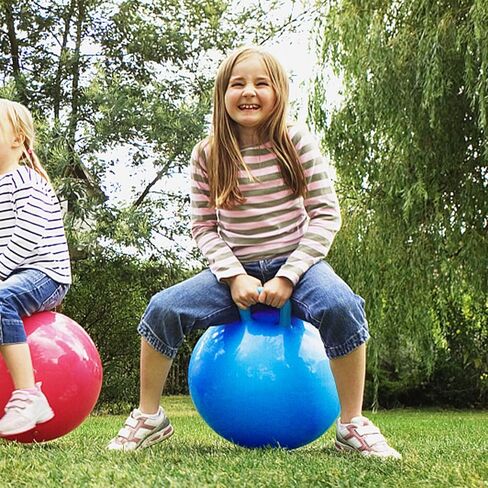 كرة AMOR الحالية النطاطة، كرة هيبي ترتد مقاس 45.72 سم للأطفال من عمر 4 إلى 8 سنوات، كرة القفز القفز الزرقاء للأولاد والبنات هدية، كرة نطاطة للجلوس والقفز مع مضخة يدوية in Kuwait