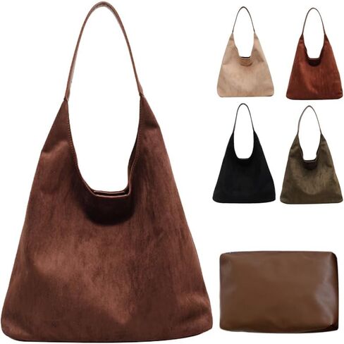Suede Bags for Women 2024 New Suede Tote Bag for Women Suede Bag for Women Suede Purse Bag in Saudi Arabia