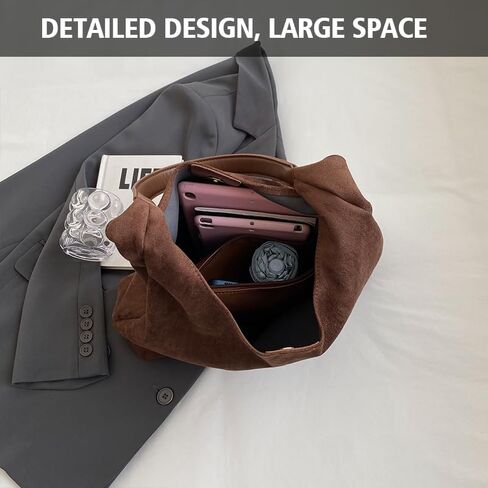 Suede Bags for Women 2024 New Suede Tote Bag for Women Suede Bag for Women Suede Purse Bag in Saudi Arabia