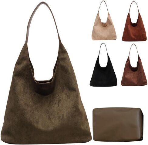 Suede Bags for Women 2024 New Suede Tote Bag for Women Suede Bag for Women Suede Purse Bag in Saudi Arabia