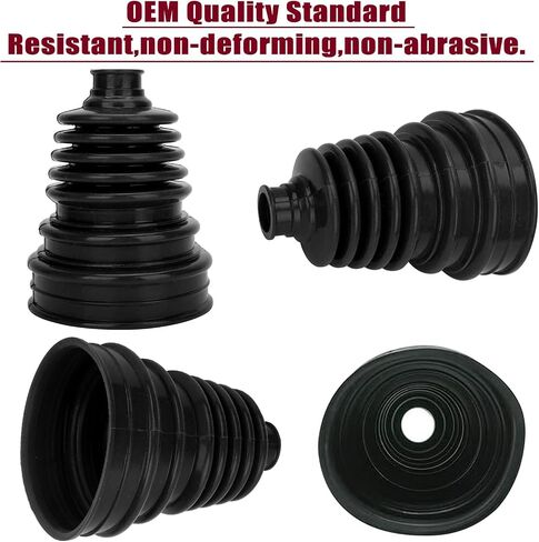CV Joint Boot Kit 5 inch Height, Universal Automotive Silicone Constant Velocity CV Joint Boot 125-130mm Height, 2 Boots with 8 pc Stainless steel clamps, Black, Pack of 2 in Saudi Arabia