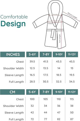 Mad Dog Fleece Kids Robe, Hooded Long Bathrobe, Plush Boys Girls Children & Toddlers Bath robes in Saudi Arabia