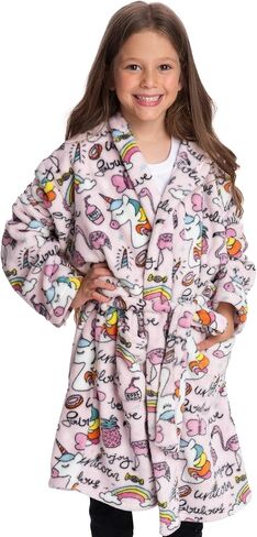 Mad Dog Fleece Kids Robe, Hooded Long Bathrobe, Plush Boys Girls Children & Toddlers Bath robes in Saudi Arabia