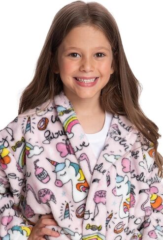 Mad Dog Fleece Kids Robe, Hooded Long Bathrobe, Plush Boys Girls Children & Toddlers Bath robes in Saudi Arabia