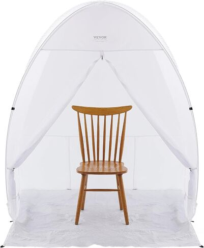 VEVOR Paint Booth Tent, 60 x 60 x 70 in Pop-Up Portable Spray Paint Tent with Built-in Floor, Exhaust Window and Storage Bag, Foldable Paint Booth for Furniture, DIY Hobby Tool Painting Station in Kuwait