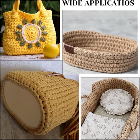 1 Pack Wooden Bag Bottom 13.7x9.8" Crochet Basket Base Oval Natural Wood Base Shaper Unfinished Wooden Round Weaving Knitting Base for Crafts(Hole 8mm) in Saudi Arabia