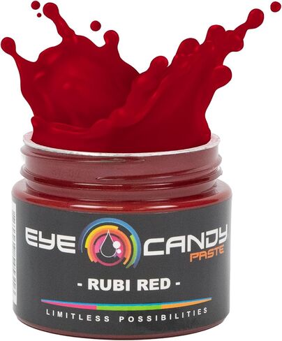 Eye Candy Resin Pigment Paste – Highly Pigmented Epoxy Color, 2 oz, Solid Non-Metallic, Mixable for Custom Shades (Rubi Red) in Saudi Arabia