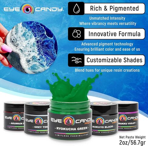 Eye Candy Resin Pigment Paste – Highly Pigmented Epoxy Color, 2 oz, Solid Non-Metallic, Mixable for Custom Shades (Rubi Red) in Saudi Arabia