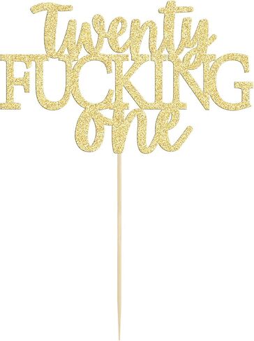 Gyufise 21st Birthday Cake Topper Twenty One Cake Decoration for 21st Birthday Legal AF Cake Decor Finally 21 Cake Topper Party Supplies Black in Kuwait