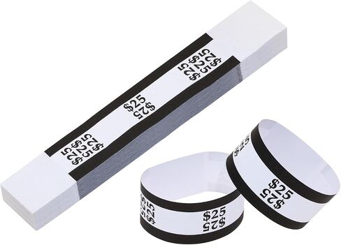 ONLYKXY 150pcs Self Sealing Cash Currency Straps Money Paper Bands Bill Wrappers Tape for Bank Supermarket Currency Organize Cash Dollar Wraps Organizer ($250) in Saudi Arabia
