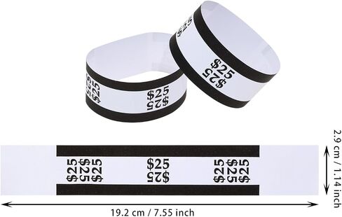 ONLYKXY 150pcs Self Sealing Cash Currency Straps Money Paper Bands Bill Wrappers Tape for Bank Supermarket Currency Organize Cash Dollar Wraps Organizer ($250) in Saudi Arabia