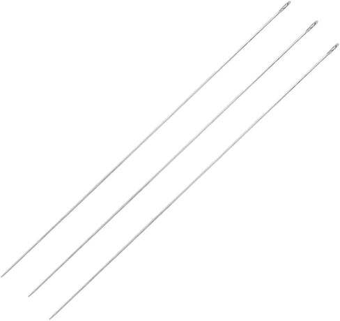 3Pcs Lei Needle for Leis Making, 14 Inch Large Eye Sewing Beading Needle for Art Craft Long Lei Needle to Make Hawaiian Flower Lei for Graduation Wedding Birthday Party, Dia 0.6mm, LXLVOUEG in Saudi Arabia