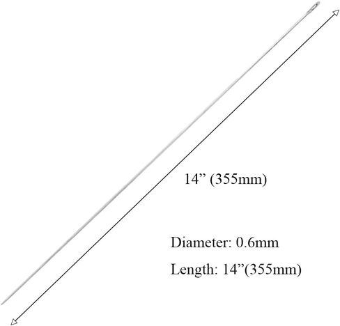 3Pcs Lei Needle for Leis Making, 14 Inch Large Eye Sewing Beading Needle for Art Craft Long Lei Needle to Make Hawaiian Flower Lei for Graduation Wedding Birthday Party, Dia 0.6mm, LXLVOUEG in Saudi Arabia