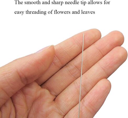 3Pcs Lei Needle for Leis Making, 14 Inch Large Eye Sewing Beading Needle for Art Craft Long Lei Needle to Make Hawaiian Flower Lei for Graduation Wedding Birthday Party, Dia 0.6mm, LXLVOUEG in Saudi Arabia