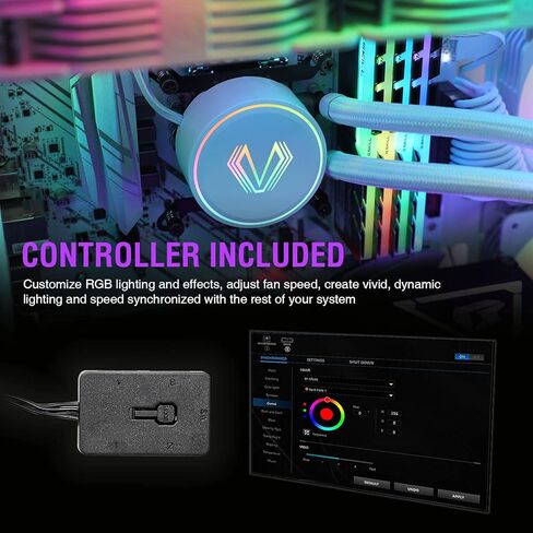 فيترو مبرد وحدة المعالجة المركزية السائل V360، 3X 120 ملم مراوح RGB ومضخة PWM قابلة للعنونة 360 ملم 290 واط TDP AIO مبرد مياه مع محور تحكم لانتل LGA 1700/1200/115X AMD AM5/AM4، لوحدة تحكم الالعاب in Kuwait
