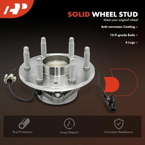 A-Premium Front Wheel Bearing and Hub Assembly with ABS & 6-Lug Compatible with Chevy & GMC & Cadillac - 2007-2014 - Silverado 1500, Sierra 1500, Yukon XL 1500, Escalade, RWD in Saudi Arabia