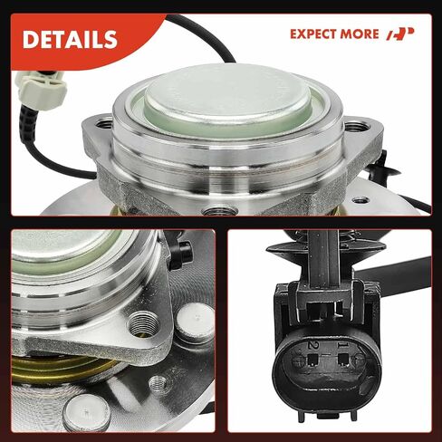 A-Premium Front Wheel Bearing and Hub Assembly with ABS & 6-Lug Compatible with Chevy & GMC & Cadillac - 2007-2014 - Silverado 1500, Sierra 1500, Yukon XL 1500, Escalade, RWD in Saudi Arabia
