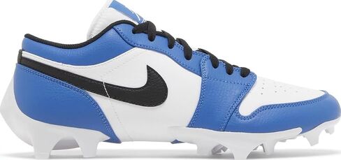 Nike Men's Jordan 1 Mid TB Football Cleats White/Black-Royal Low FJ6245-104 Size 9.5 in Saudi Arabia