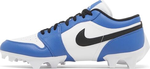Nike Men's Jordan 1 Mid TB Football Cleats White/Black-Royal Low FJ6245-104 Size 9.5 in Saudi Arabia