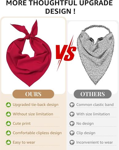AWAYTR Triangle Head Scarf Hair Bandanas for Women Bandana Headband Scarf Tie-Back Head Coverings Headscarf for Girls in Saudi Arabia