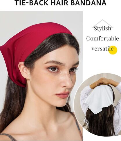 AWAYTR Triangle Head Scarf Hair Bandanas for Women Bandana Headband Scarf Tie-Back Head Coverings Headscarf for Girls in Saudi Arabia