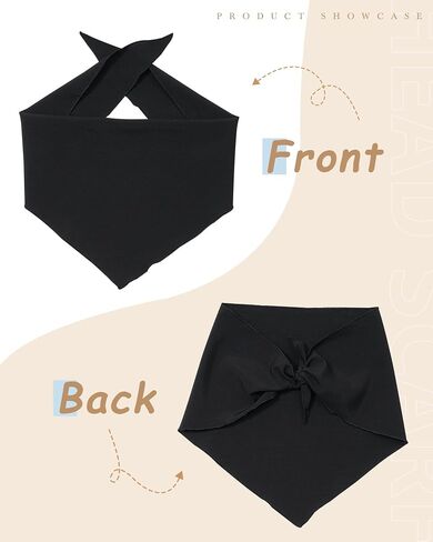 AWAYTR Triangle Head Scarf Hair Bandanas for Women Bandana Headband Scarf Tie-Back Head Coverings Headscarf for Girls in Saudi Arabia