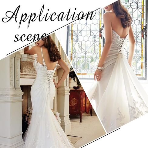 AHANDMAKER 2 Bundle 78.7 Inches Women's Tie Back for Wedding Bridal Gown, 0.2 Inch White Adjustable Lace up Dress Cord Back Corset Ribbon Replacement, Lacing Cord for Zipper Replacement or Buttons in Saudi Arabia