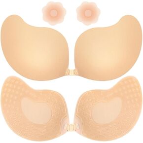 Push Up Sticky Bra Adhesive Bra Sticky Bra Strapless Backless Bra for Women Strapless Bra with Nipple Cover Nude