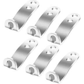 Double Holes Fuel Rail Brackets For LS LS1 LS2 LS6 EFI Aluminum Intake Manifold with Cathedral Port, Fuel Injectors Spacers Adapters 6 Pcs
