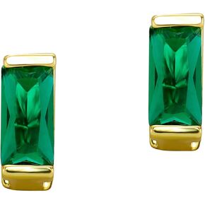 TOPGRILLZ Grillz Gold Tooth Cap Grills for Your Teeth Pink Green Baguette CZ Diamond Teeth Grillz for Women Gold Teeth 2pcs Pink CZ 14K Gold Plated Single Grillz Rapper Costume