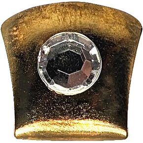 Treasure Gurus Fake Diamond Cap Gold Tooth Dental Grillz Teeth Jewelry Adult Costume Prop Accessory