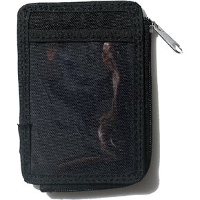 DQL key chain card holder Front Pocket RFID Blocking zip card case, Card Wallet for Women and Men, Credit Card Holder with Zipper Pocket. (Camo38)
