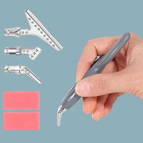 Ergonomic Diamond Art Pen Kit with 3 Metal Tips, Diamond Art Accessories with Glue For 5D Painting, Diamond Drill Pen Kit for Adults, Resin DP Tool Pen for Beginner, Comfort Grip, Faster Drilling