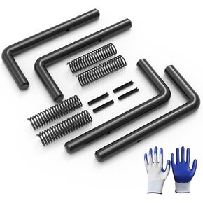 2PC Trailer Gate Latch Trailer Gate Pin Trailer Gate Spring Latch Kit 819t Black Spring Loaded Latch Pin Replacement for Carry-On Suitable for Trailers, Sheds, Farms, Backyards