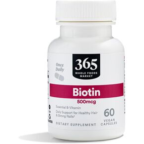 365 by Whole Foods Market, Biotin 500MCG, 60 Veg Capsules